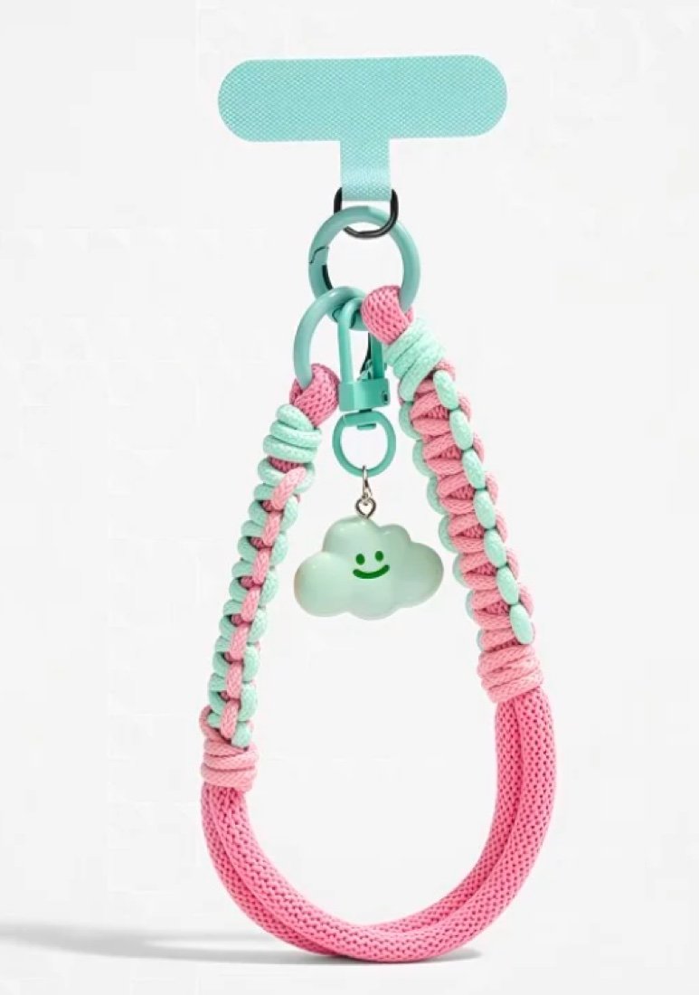 Pink character phone charm
