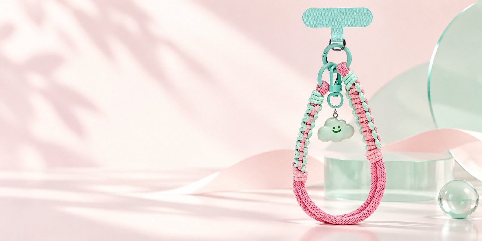 Editorial banner featuring phone charms
