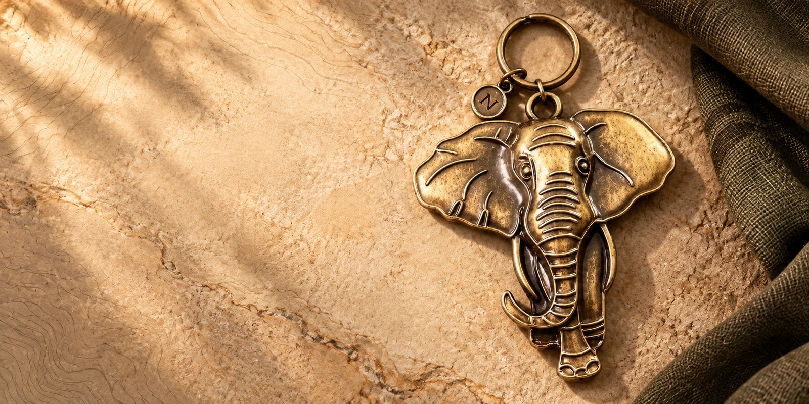 Editorial banner featuring rugged keychains